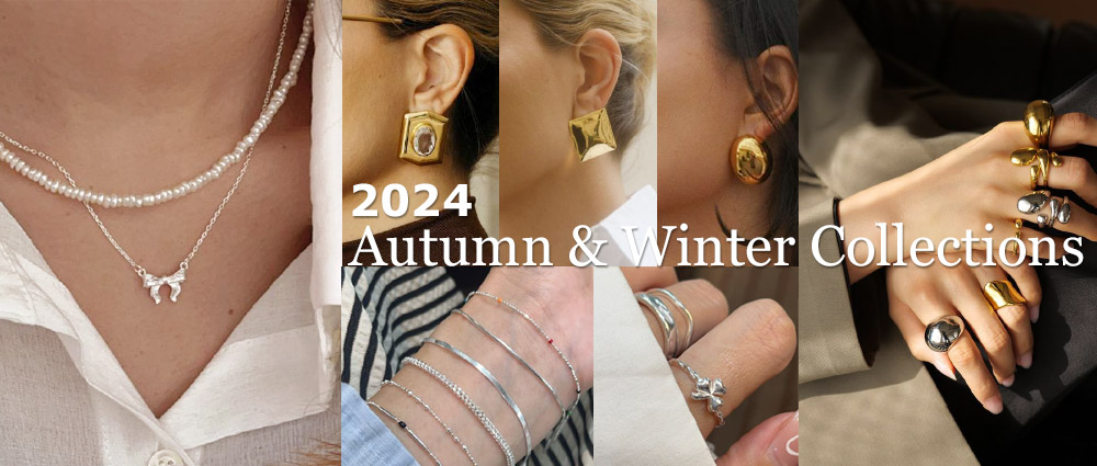 Promotional banner for JR Fashion Accessories' 2024 Autumn & Winter jewelry collections