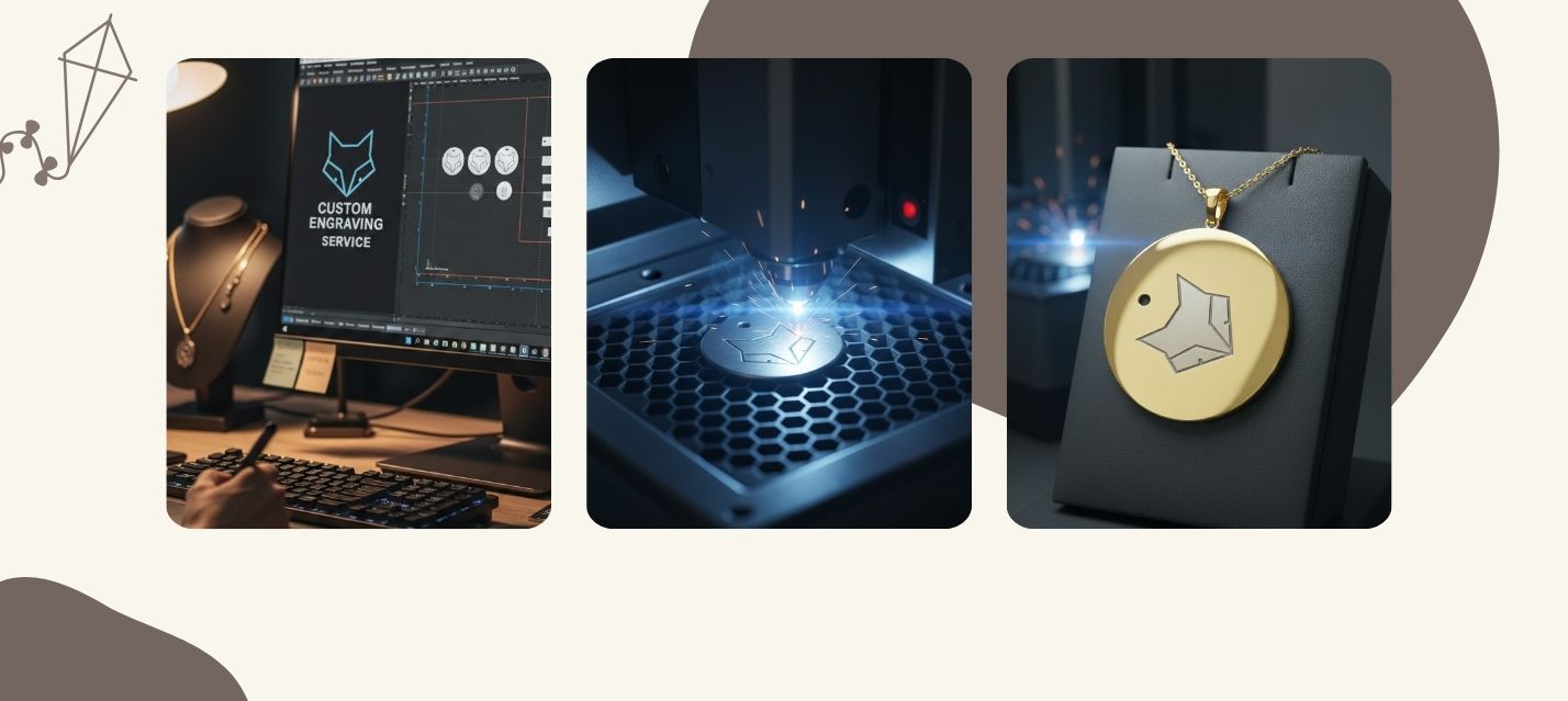 Custom laser engraving service for jewelry and metal tags