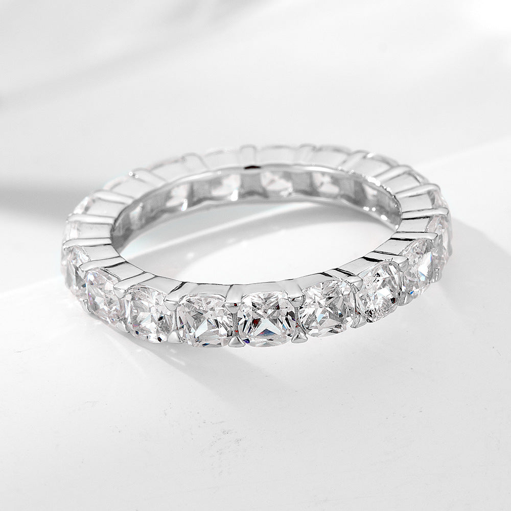 The Taylor Swift inspired bridal ring set with both the engagement ring and eternity band.