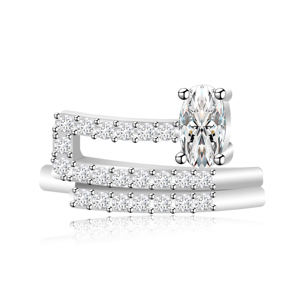 Detailed view of the CZ pave ear cuff.