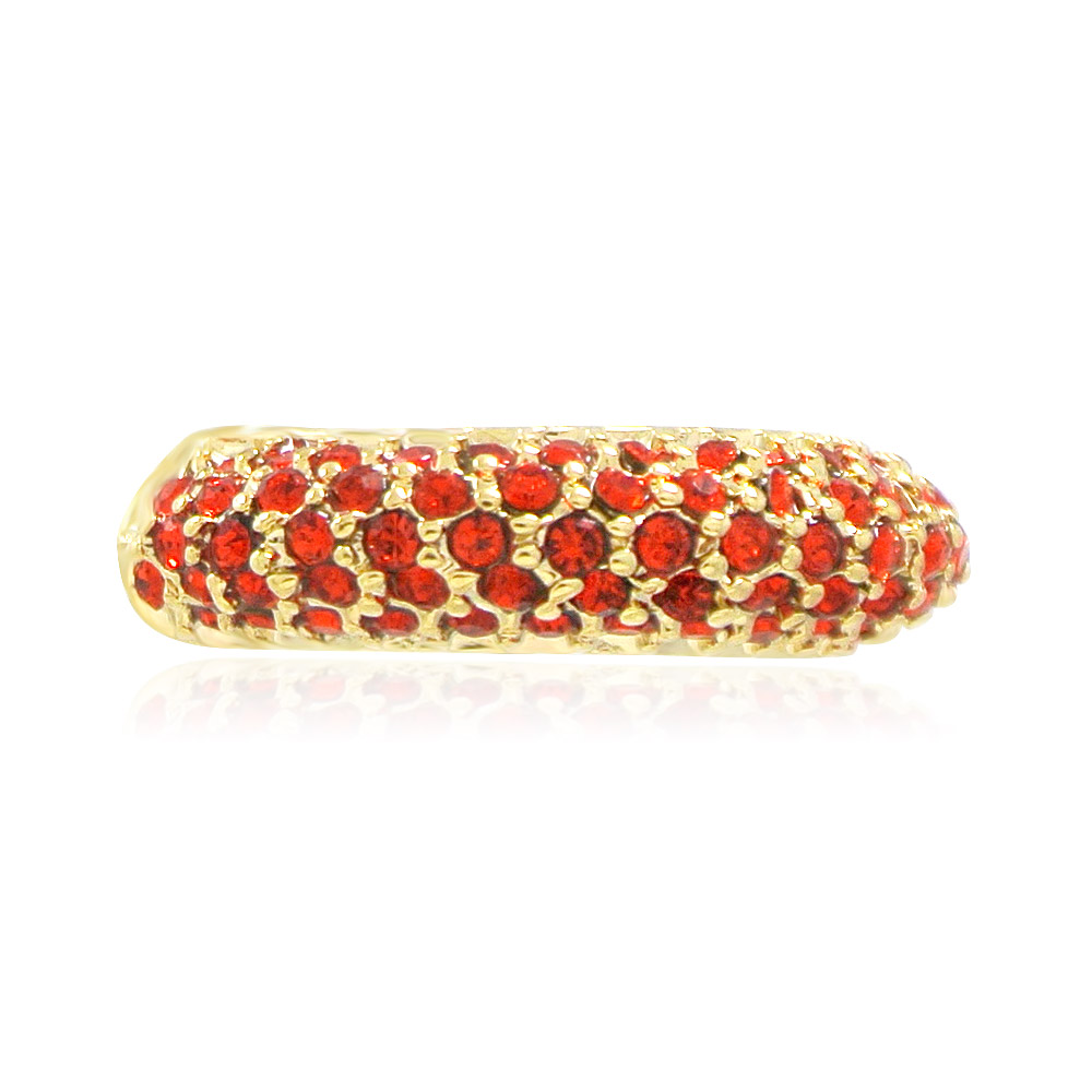 Detailed view of the Real Gold Red Ear Cuff Wrap