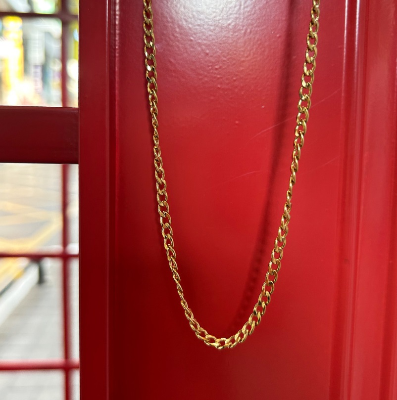 Gold plated 3mm Cuban chain necklace
