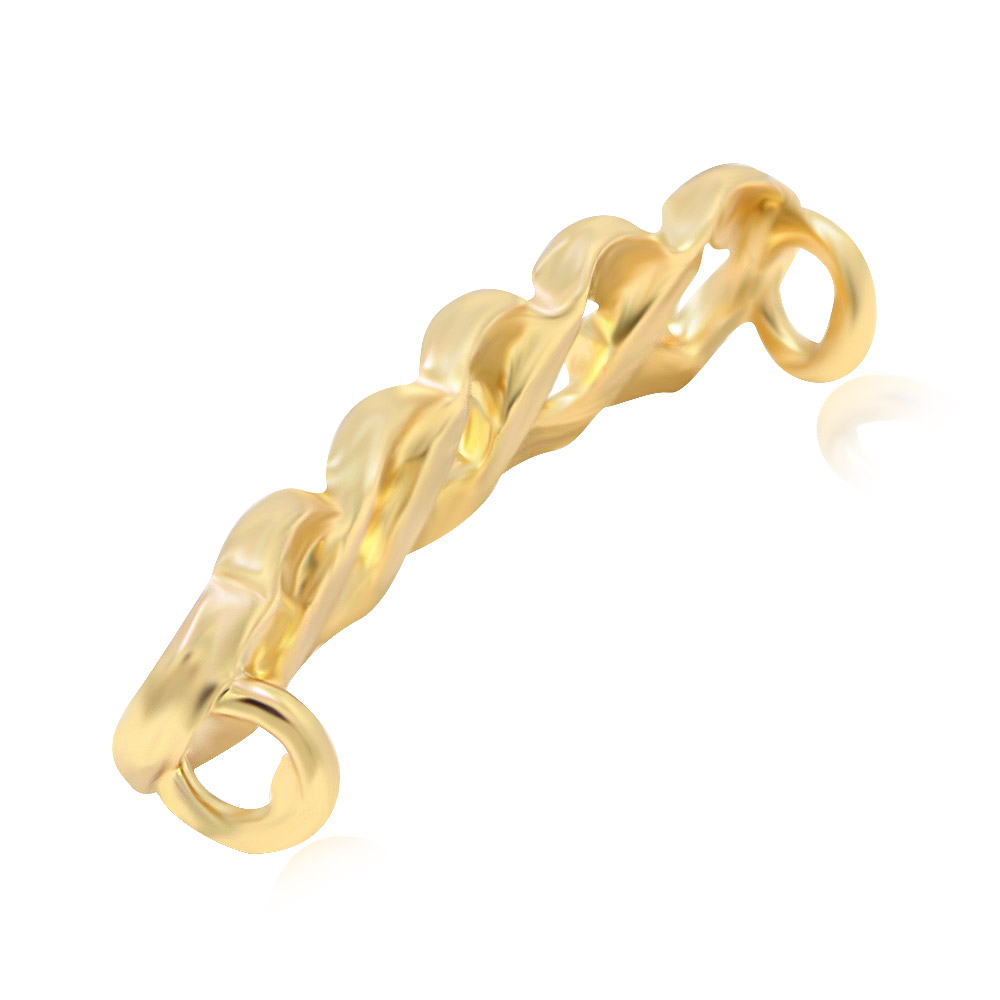 Polished gold finish of the shoe charm