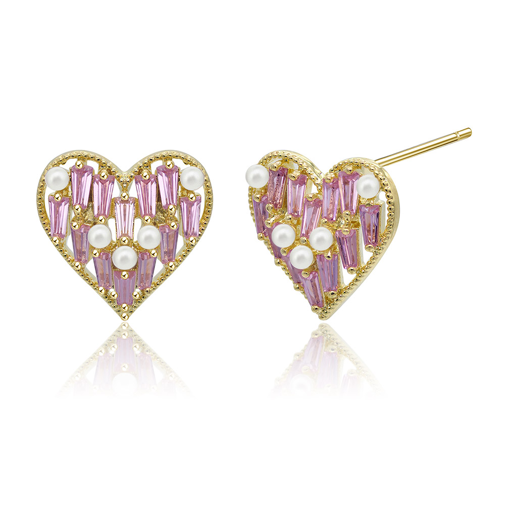 Side profile showcasing the earring's dimension and post closure