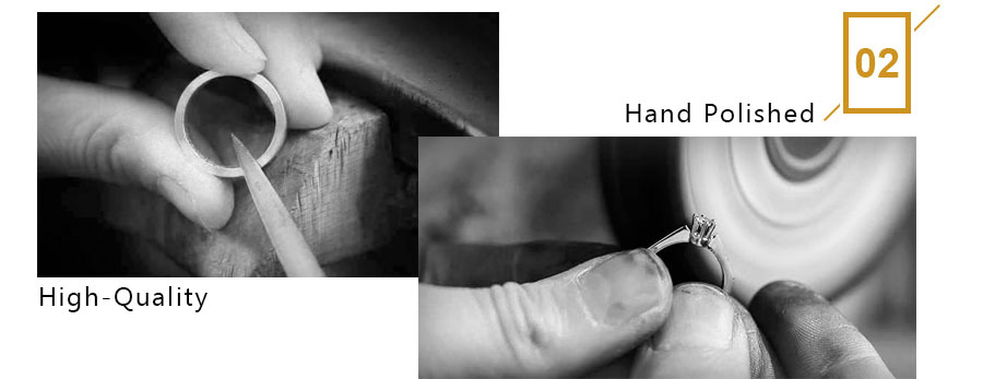 Close-up of the hand-polishing process ensuring high-quality jewelry.