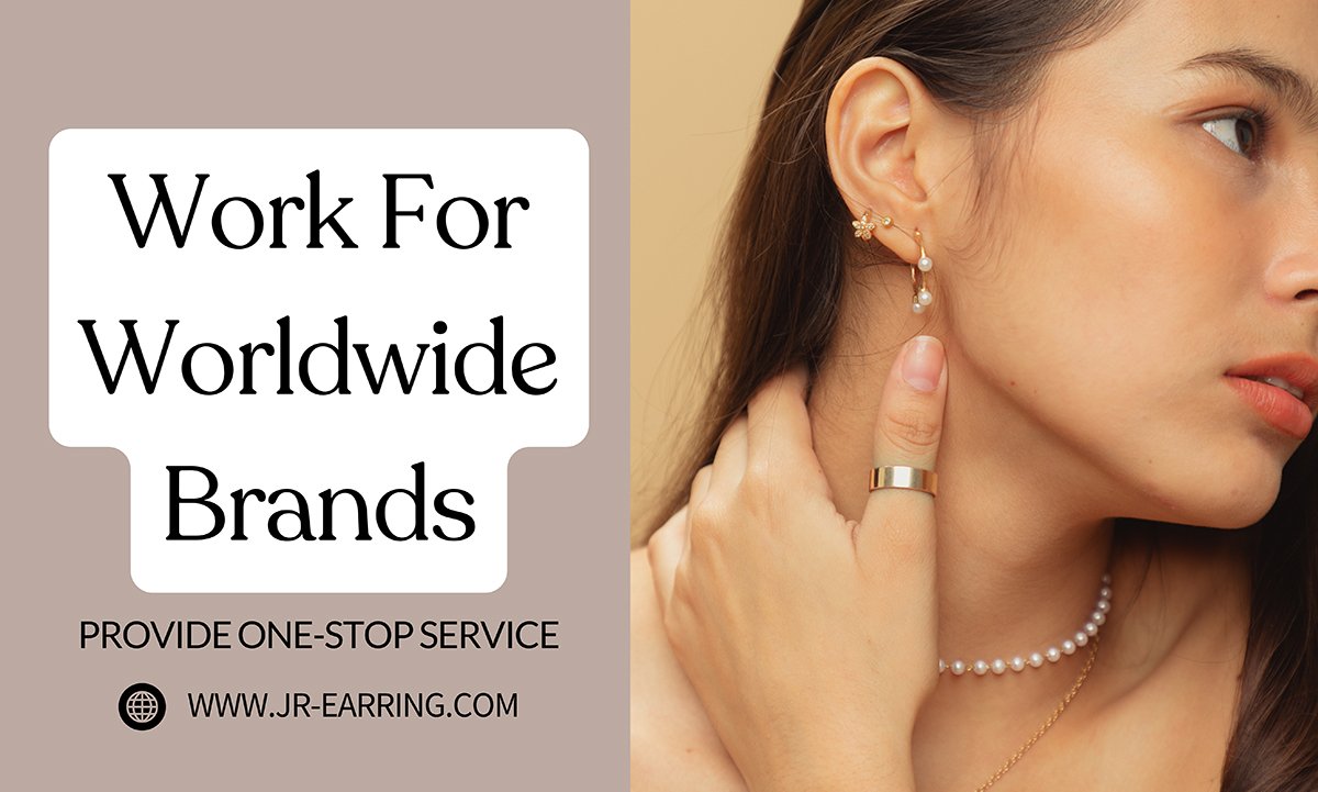 Advertisement for JR Fashion Accessories' one-stop jewelry service for worldwide brands