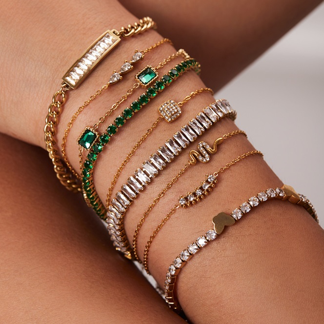 A collection of OEM Gold Plated Bangles in various finishes