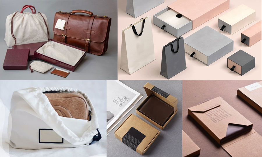 Elegant and luxurious custom packaging options for leather goods.