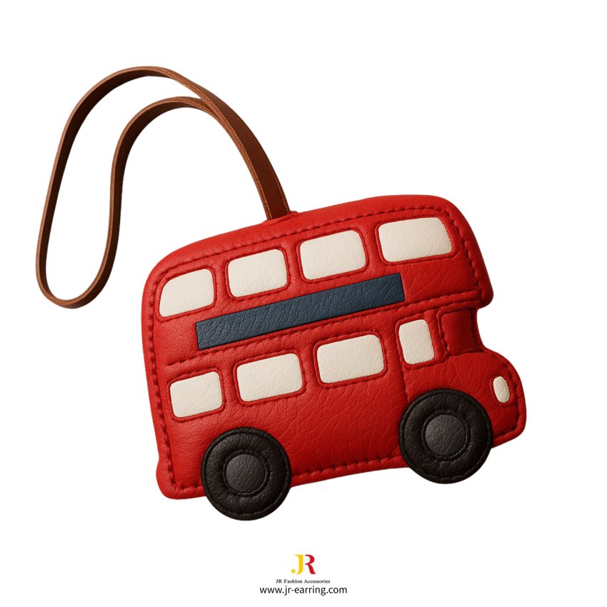 Custom souvenir keychain in the shape of a red London bus