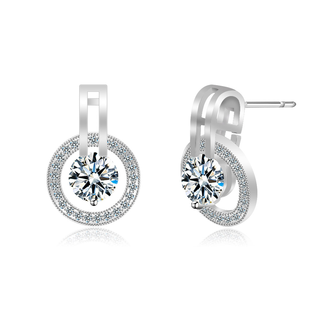 Detailed view of the Circle Hoop Post Earrings