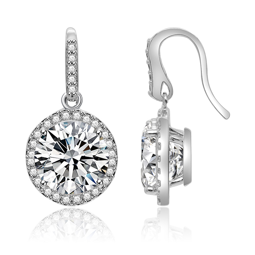 Detailed view of the Double Round Dangle Earrings