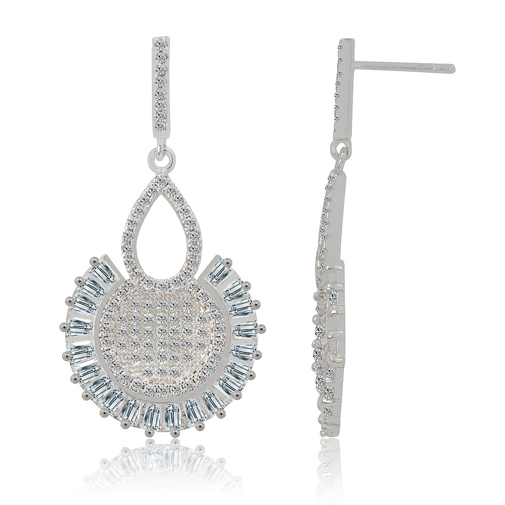 Detailed view of the Till Daylight Earring's cubic zirconia stones