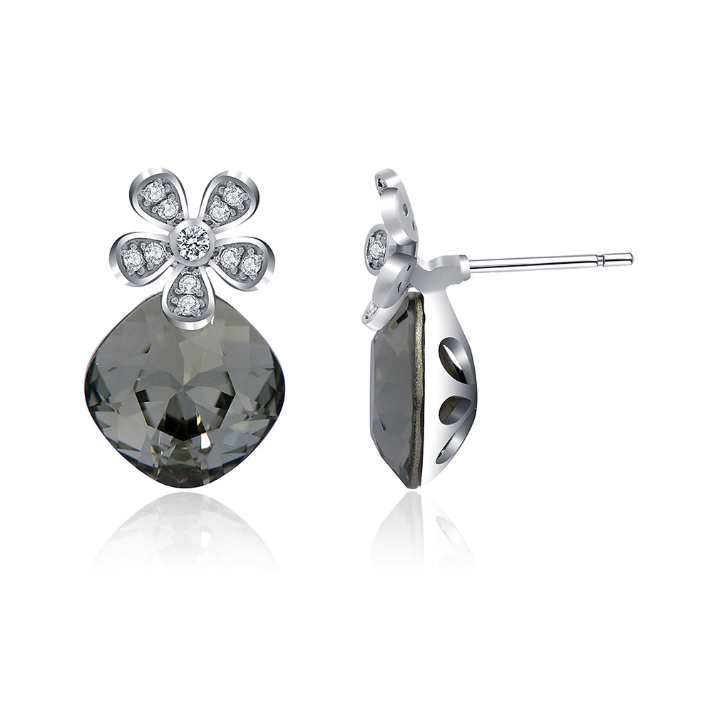 Modern design of the Swarovski Crystal Earrings