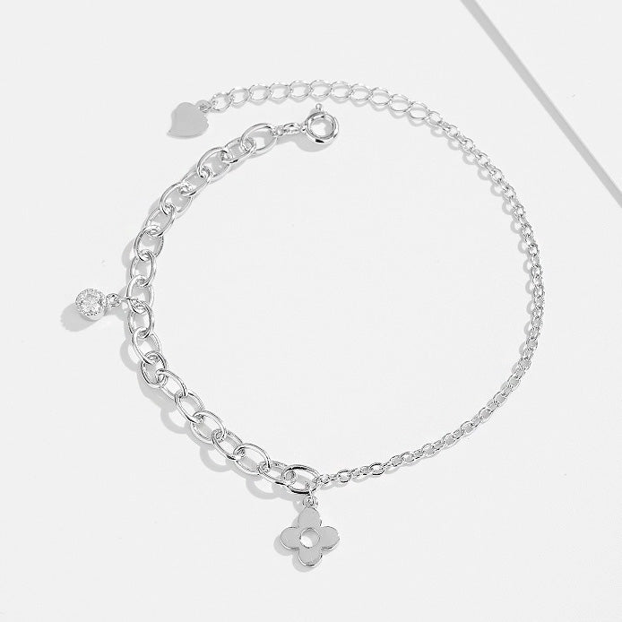Detailed view of the bracelet's chain and charm