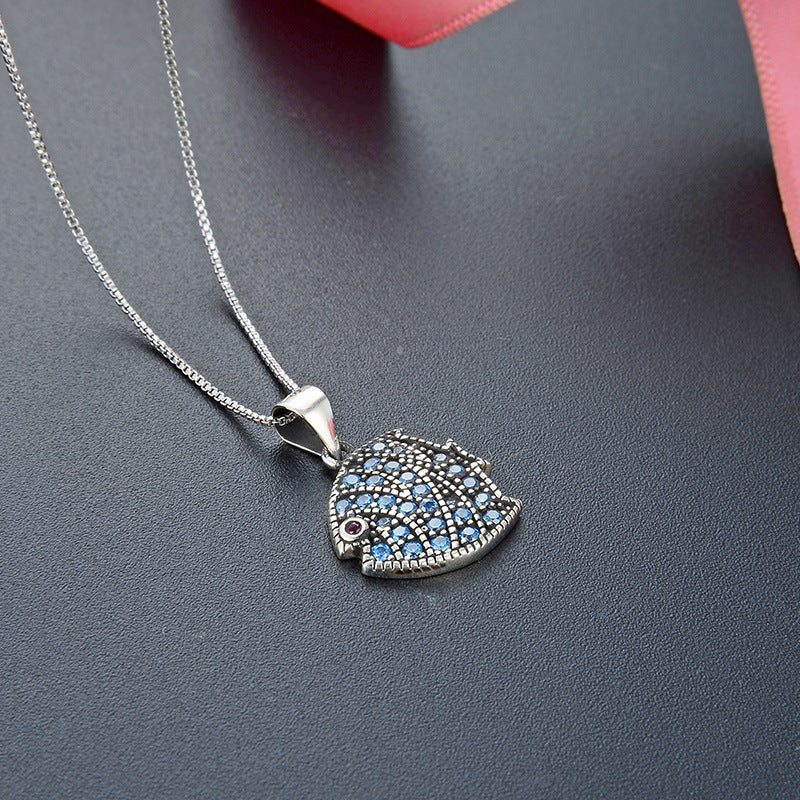 A sterling silver hedgehog pendant from the collection
