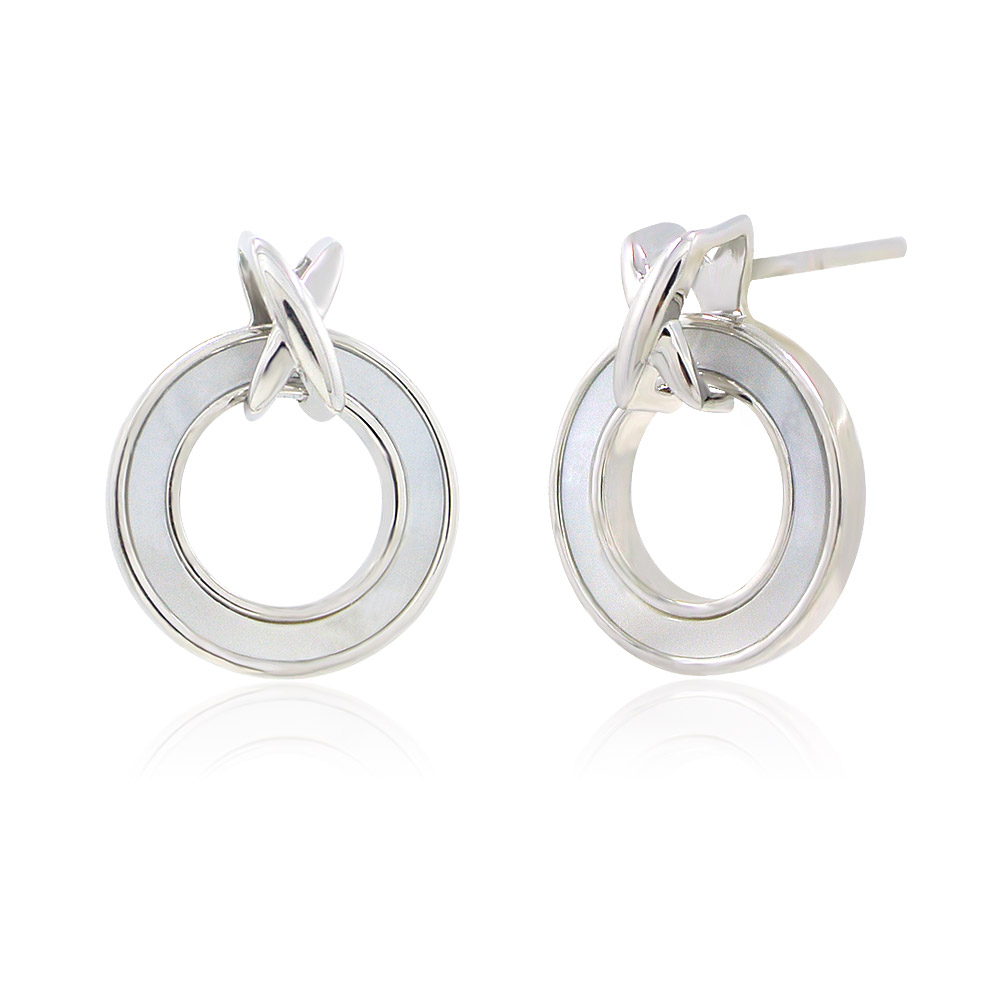 Back view of the Open Circle Stud Earrings showing the post closure