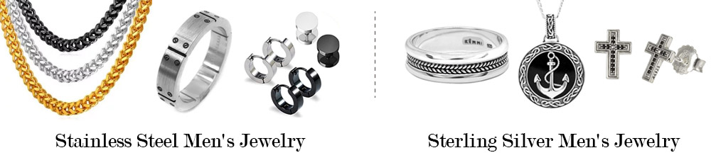 stainless steel vs 925 silver men jewelry