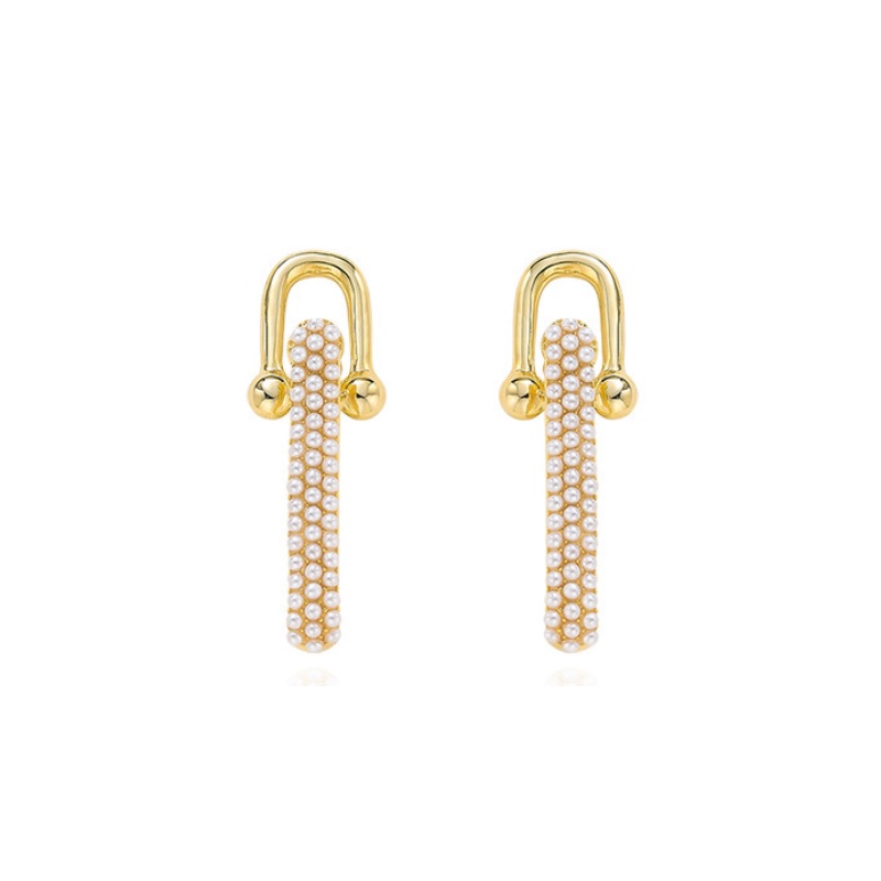 Pearl Chain Link Drop Earrings Supplier | JR Fashion Accessories