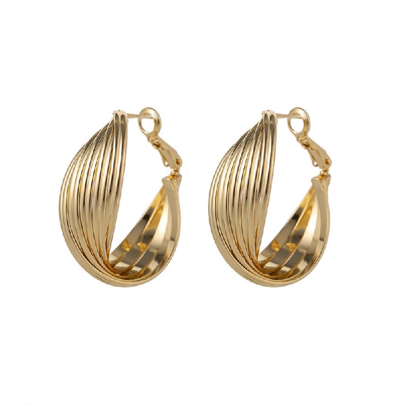 Oem hoop earrings. Large Criss Cross Gold Hoop Earrings Supplier | JR ...