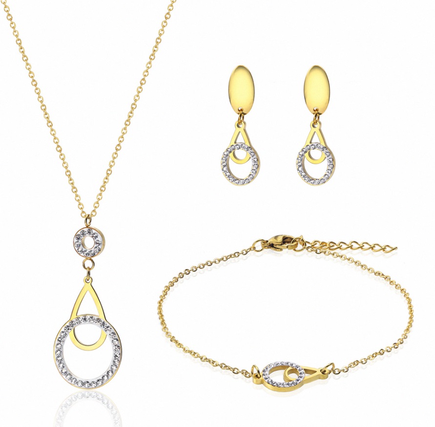 Wholesale necklace sets | Wholesale Crystal Bridal Jewelry Set | JR Fashion  Accessories
