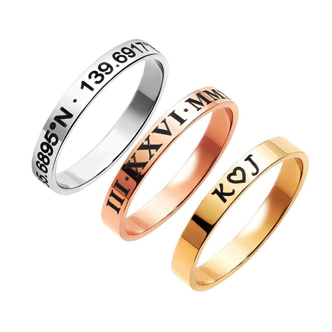 Personalized Engraved Rings