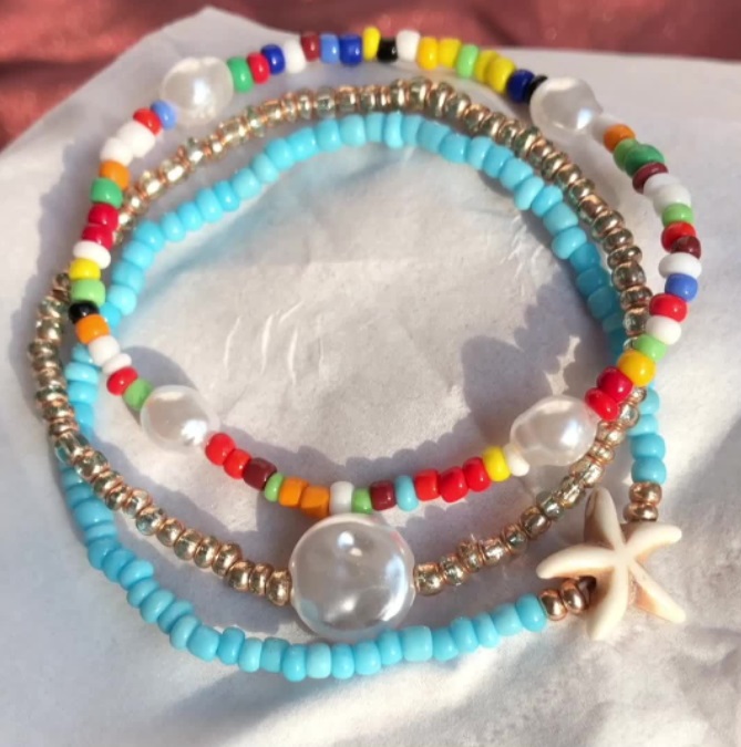 3Pcs/set Bohemian Colorful Seed Bead Bracelet . Wholesale 3Pcs/set ...