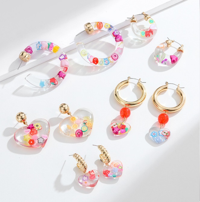 Blue Korean Fashion Jewelry  Tussel Earrings 