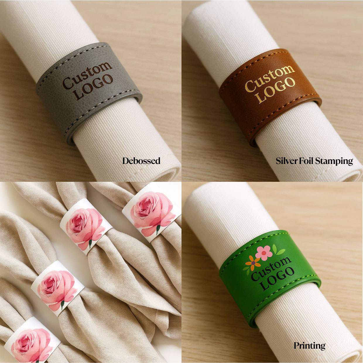 Leather Napkin Rings Artwork