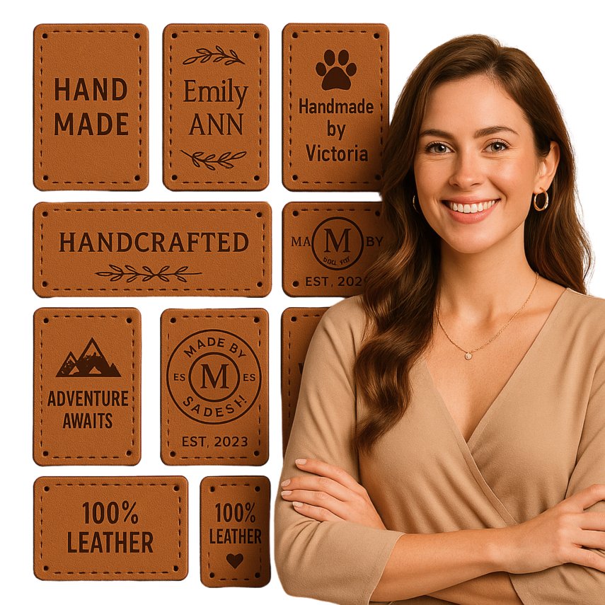 custom leather labels
