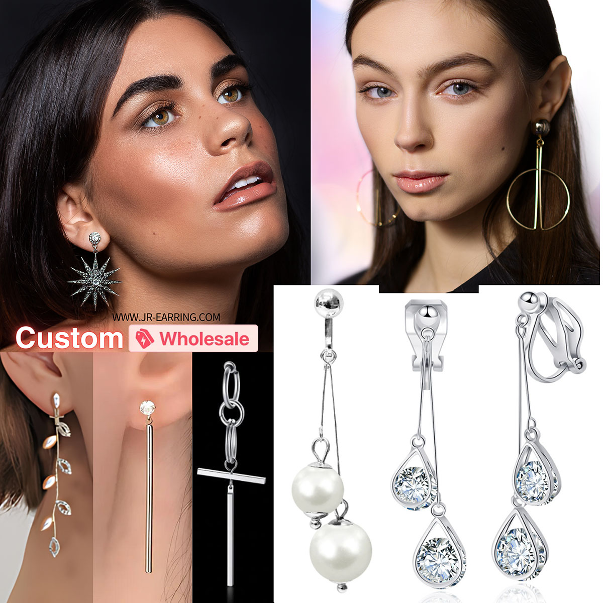 clip on dangle earrings