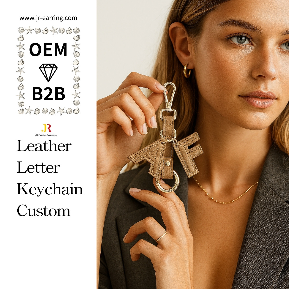 personalized leather keychain