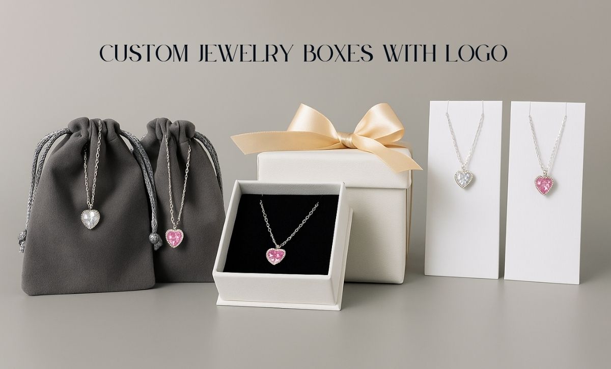  Custom-ewelry-gift-packaging-options-for-925-silver-heart-necklace-set-velvet-pouches-gift-boxes-and-display-cards