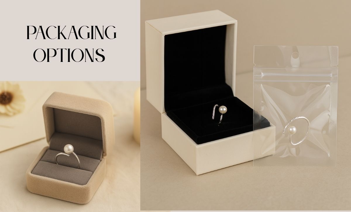 Retail-and-wholesale-packaging-options-for-adjustable-pearl-ring-set-in-925-sterling-silver