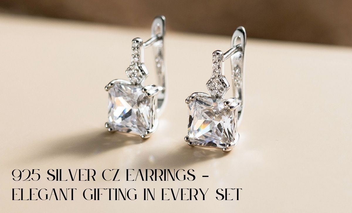 925 silver CZ earrings set of 5 for wholesale gifting – elegant jewelry for women from factory 