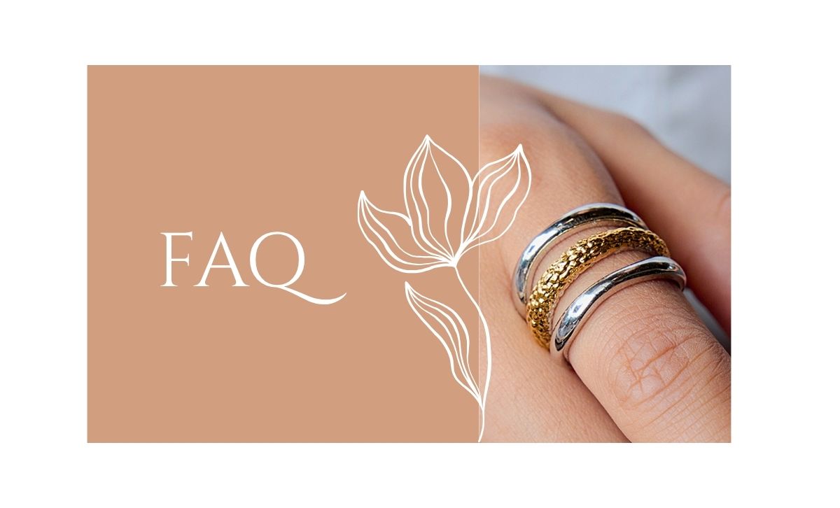 Close up of two tone gold PVD stainless steel rings wholesale set for boutiques, salon retail jewelry suppliers, and stainless steel fashion jewelry wholesale buyers.