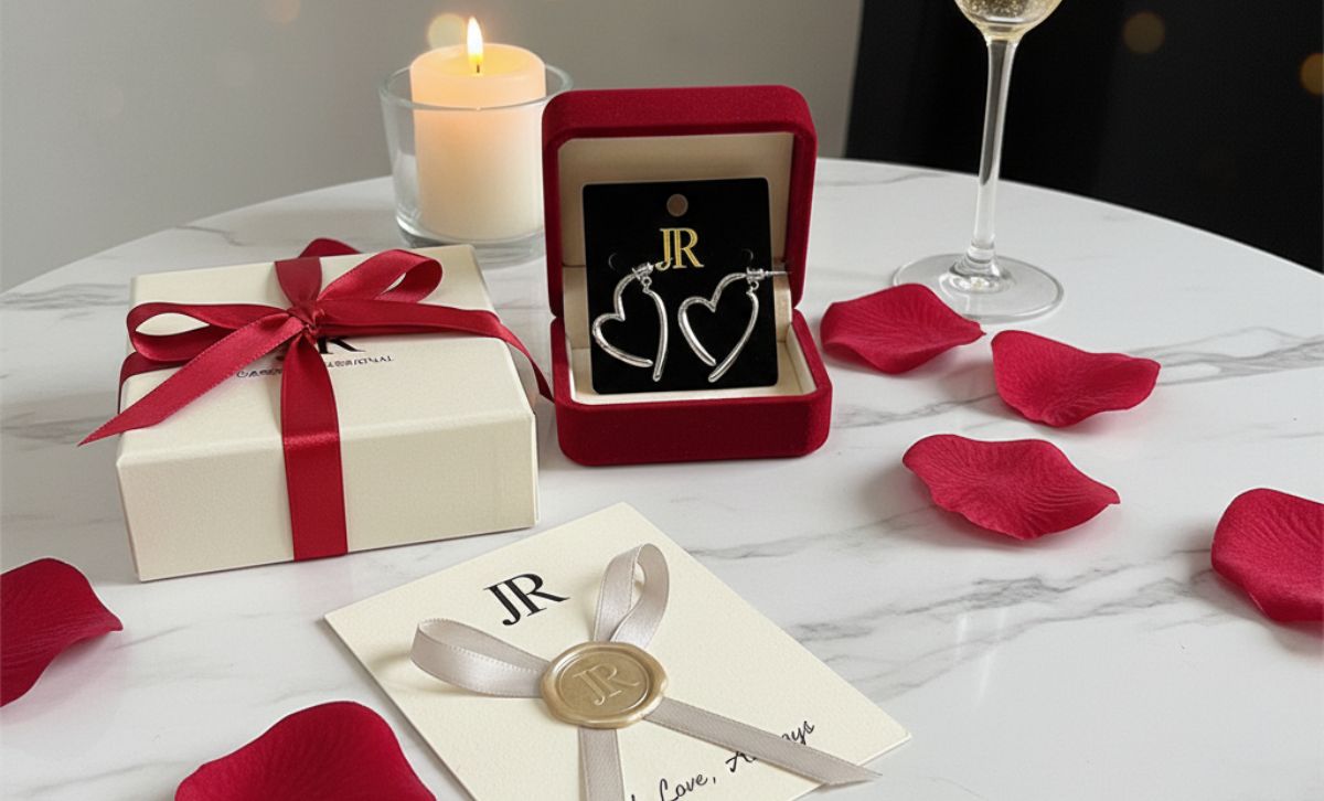 Silver and Gold Plated Heart Earrings Brass Jewelry Wholesale for Boutiques