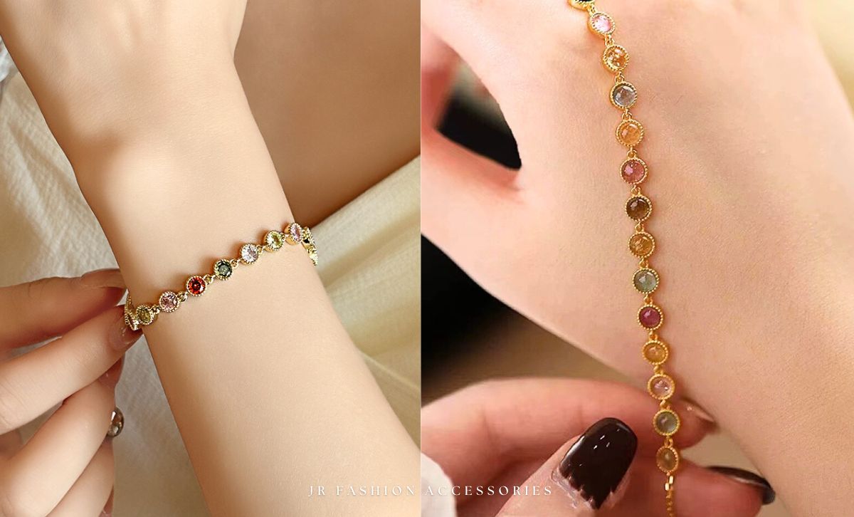 gold crystal bracelet