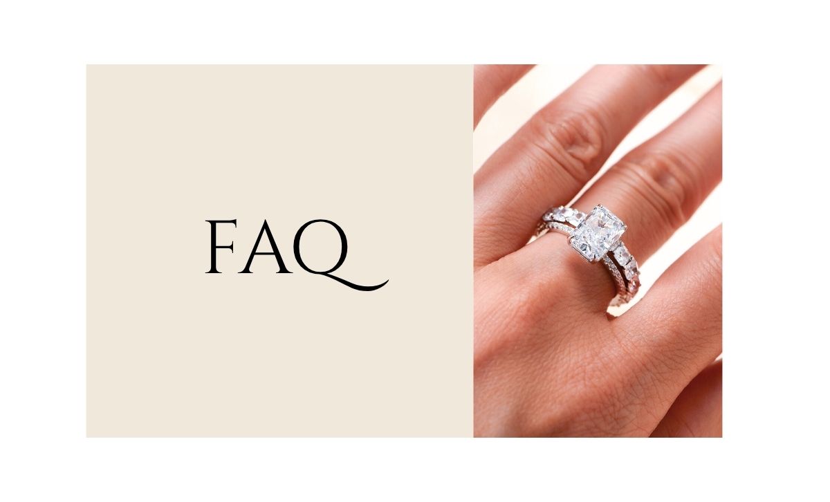 radiant rectangle engagement ring set on hand