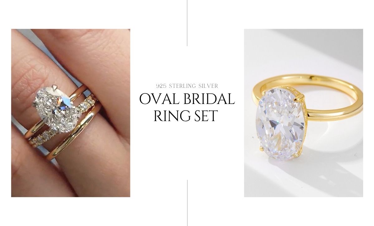 oval-cut-engagement-ring-set-worn