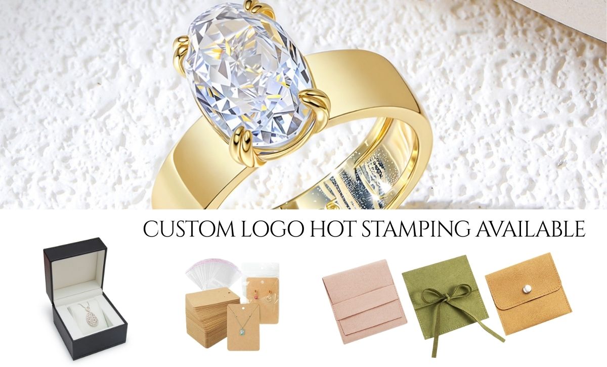 oval cz engagement ring wide band gold