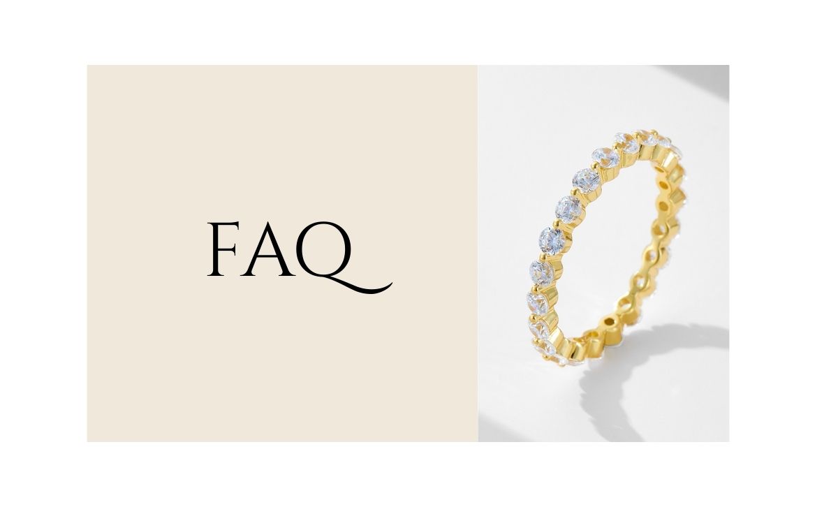 emerald cut cz engagement ring shown in faq section