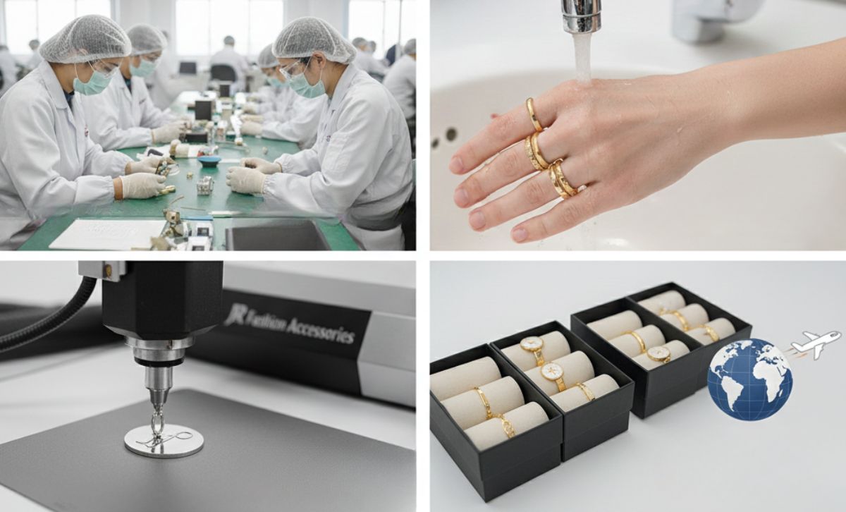 JR Fashion Accessories stainless steel jewelry manufacturer with PVD plating production, packaging and global shipping