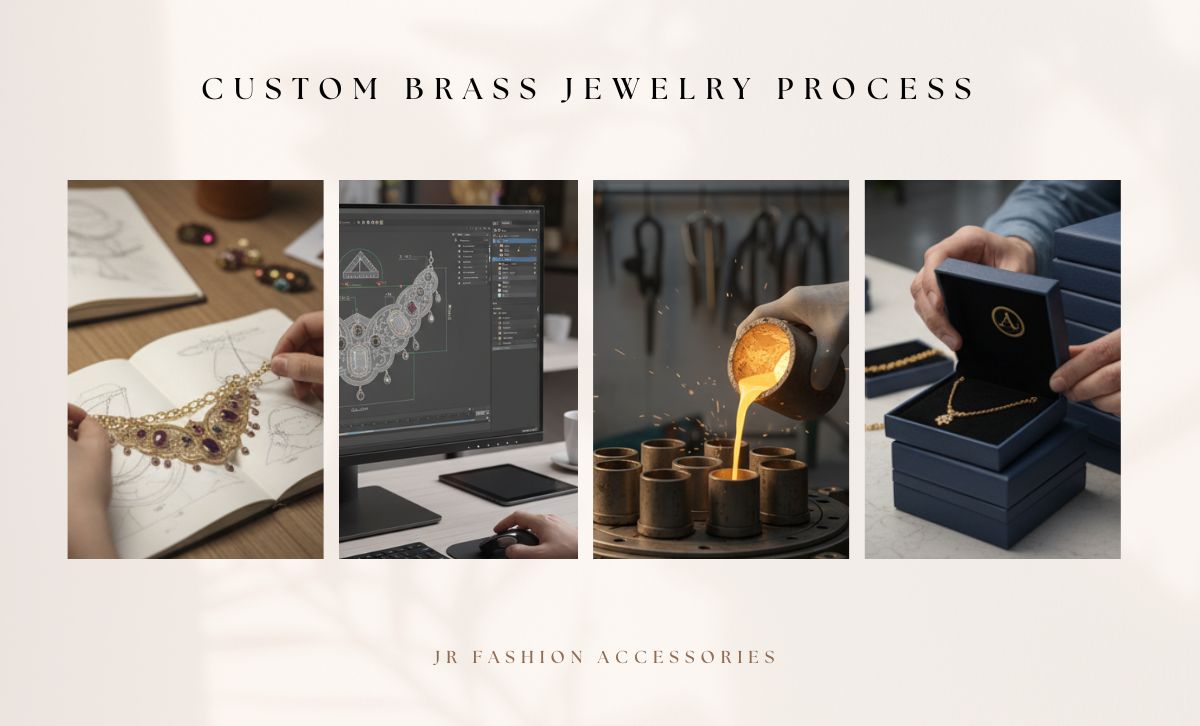 Brass Jewelry CAD Design and Polishing Process at JR Fashion Accessories