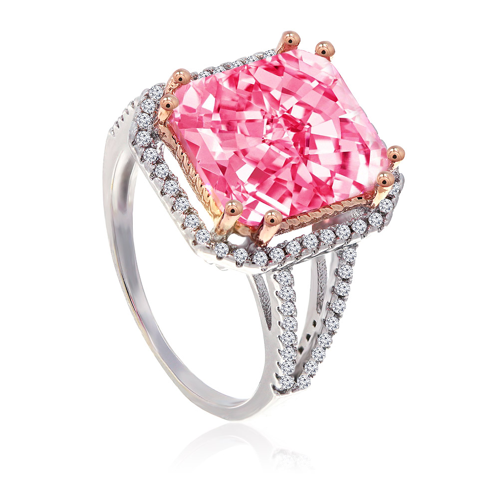 Will You Be Mine Ring With Big Pink gemstone