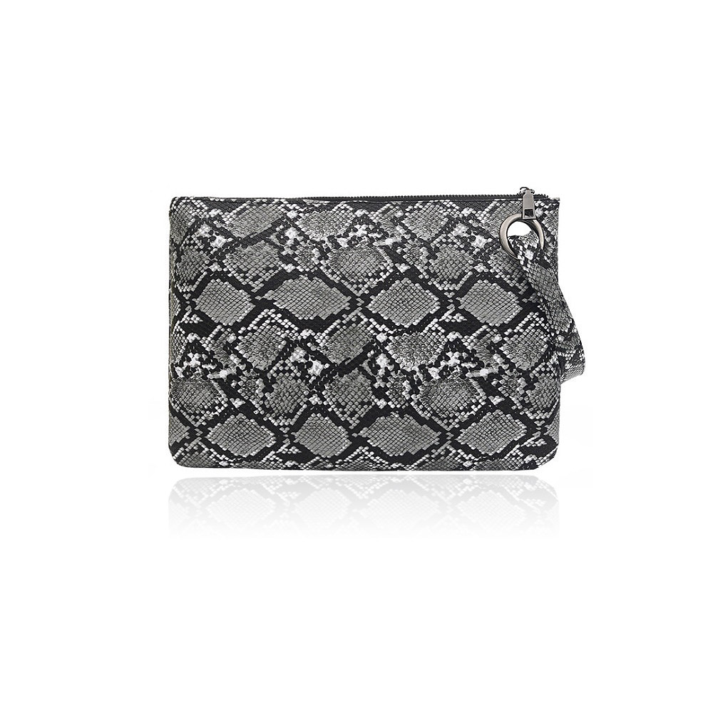 Snakeskin Faux Leather Hand Strap Clutch Bag Wholesale | JR Fashion Accessories