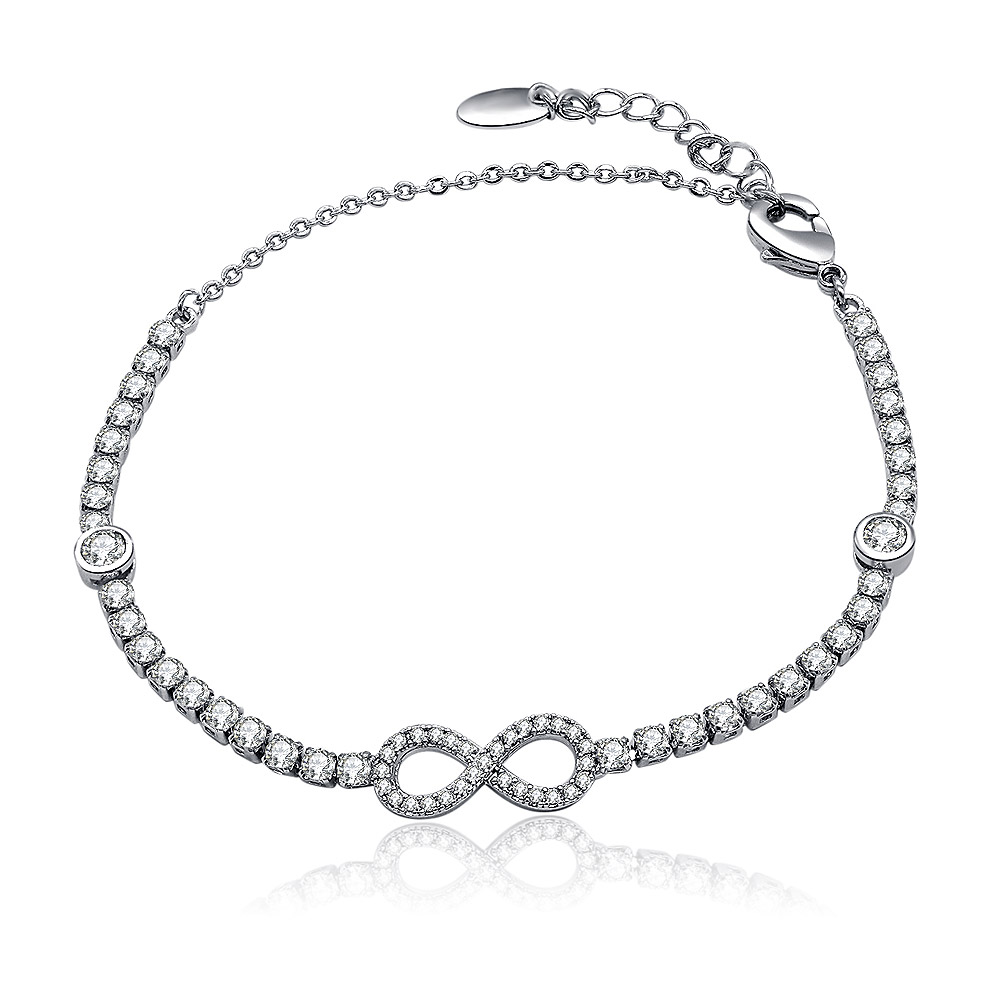  Symbol Infinity Charm Tennis Bracelet