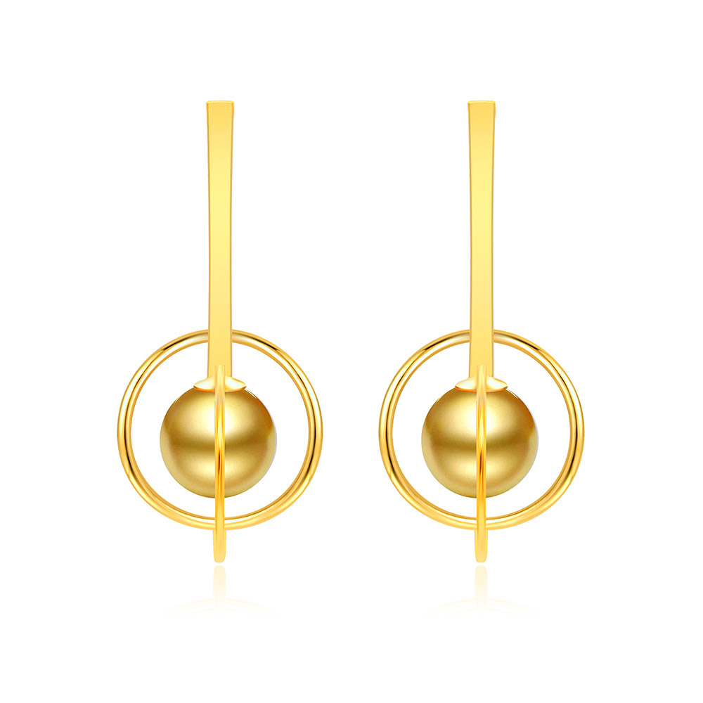 Gold Drops Of Pearl Earrings Exporters | JR Fashion Accessories