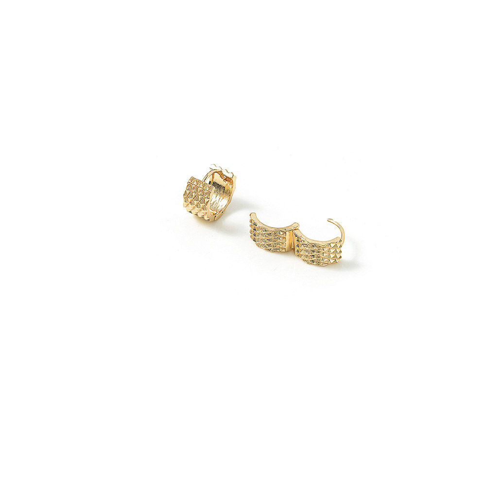 Wide Gold Texture Hoop Earrings Wholesale | JR Fashion Accessories