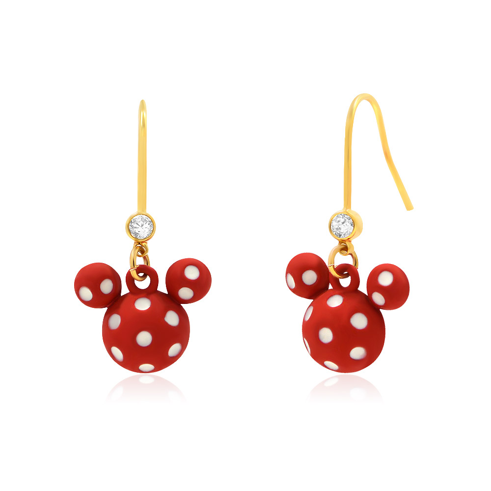Mickey Mouse Disney Repeating Hearts Earrings - Black/Red – Enjoy 25% off –  BaubleBar