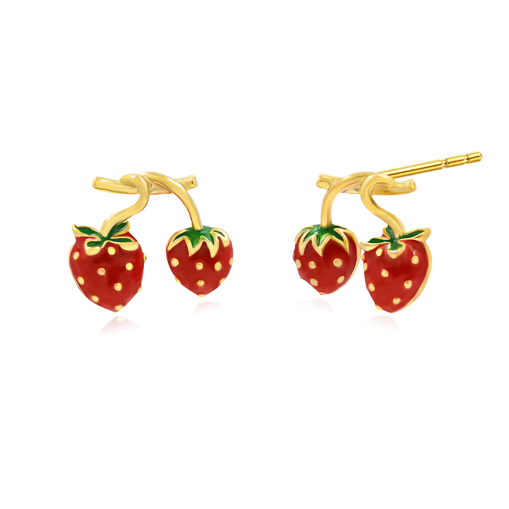 Strawberry Earrings. Wholesale Cute Strawberry Earrings | JR Fashion ...